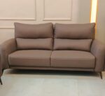 Modern 3+2 sofa set with minimalist design, featuring premium fabric upholstery and metal legs in a stylish living room setup